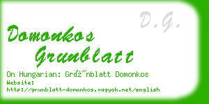domonkos grunblatt business card